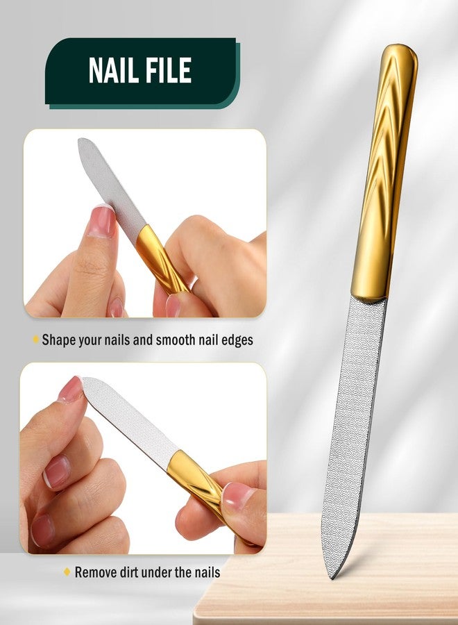 FVION Ergonomic Seniors Toenail Clippers, Curved Head Toe Nail Clippers for Thick Nails with Nail Catcher and Metal Nail File, Precision Nail Care Tool for Easier Trimming (Gold) - Image 5